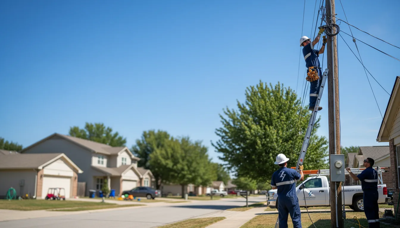 Residential electrician providing installation services in Harris, MN